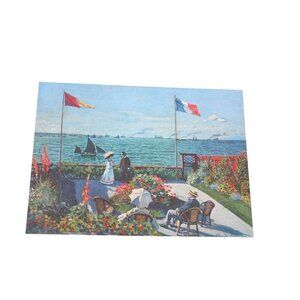 Claude Monet Print The Terrace at Sainte Adrese Vintage 93890
